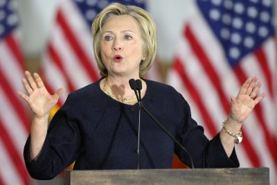 Hillary Clinton speaking about tech innovation