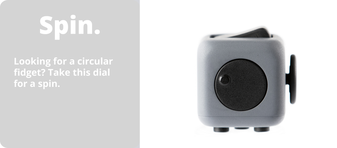 Fidget Cube with dial that can be spun