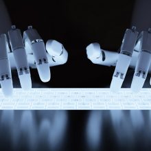 call notes are typed up by a robot with artificial intelligence